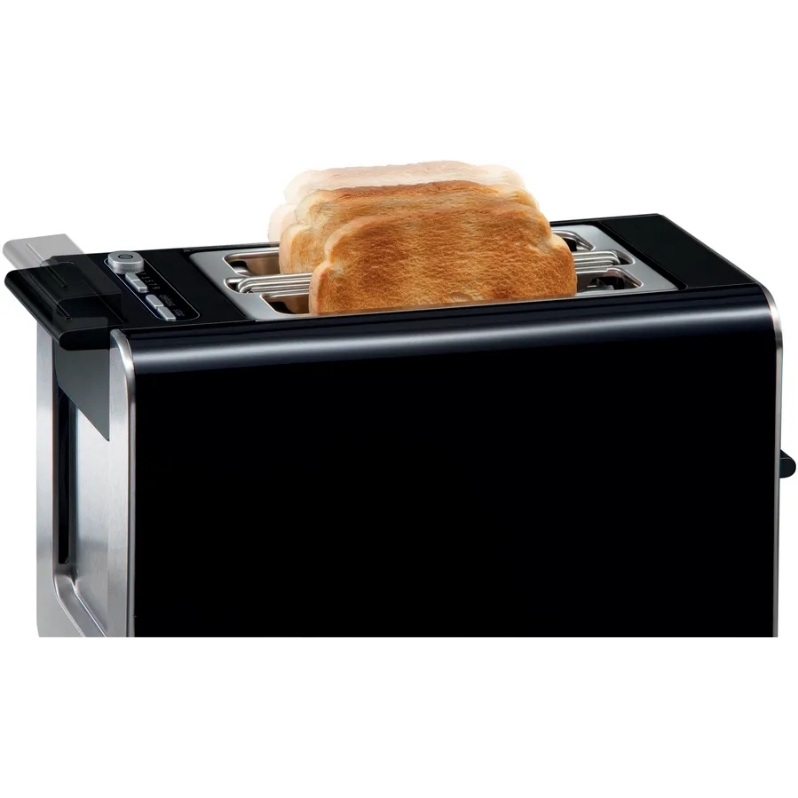 Bosch TAT8613NGB Styline Compact Toaster, 2 Slice, Black