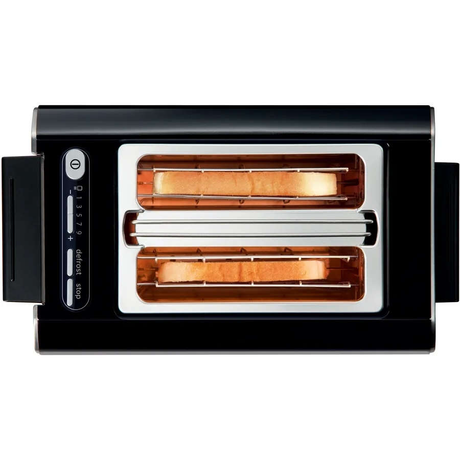 Bosch TAT8613NGB Styline Compact Toaster, 2 Slice, Black