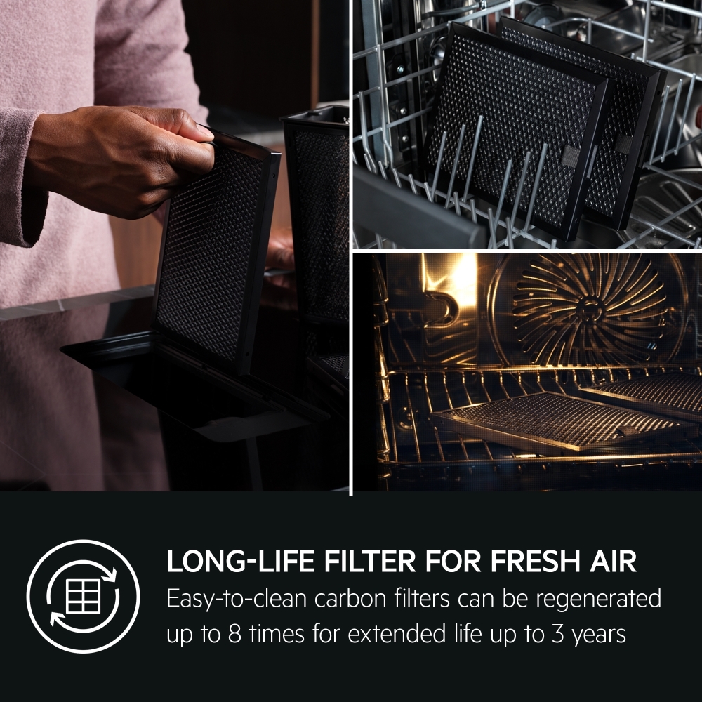 AEG TCH74B01CB 70cm Vented Hob, Black, A+ Rated