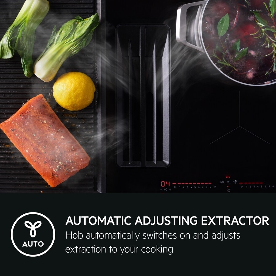 AEG TCH74B01FZ 71cm Vented Hob, Black, A+ Rated