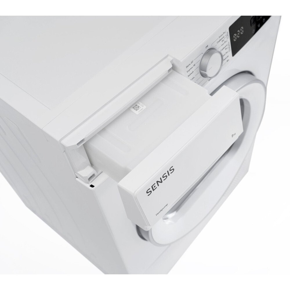 Sensis TDHF018A2W Heat Pump Tumble Dryer, 8kg, White, A+ Rated