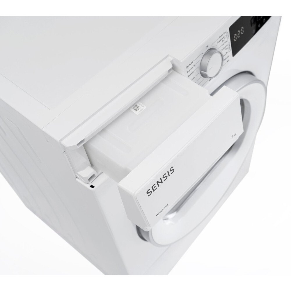 Sensis TDHF019A2W Heat Pump Tumble Dryer, 9kg, White, A+ Rated