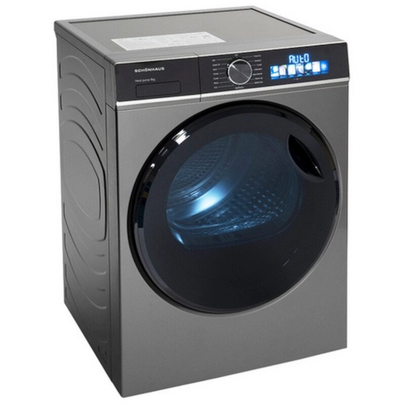 Schonhaus TDSHF018A3G Heat Pump Tumble Dryer, 8kg, Grey, A+++ Rated