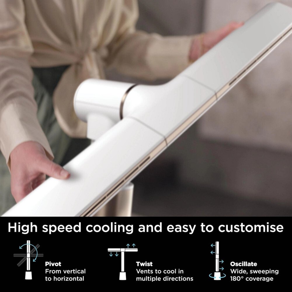 Shark TF200SUKWH TurboBlade Multi-Directional Cooling Fan, White