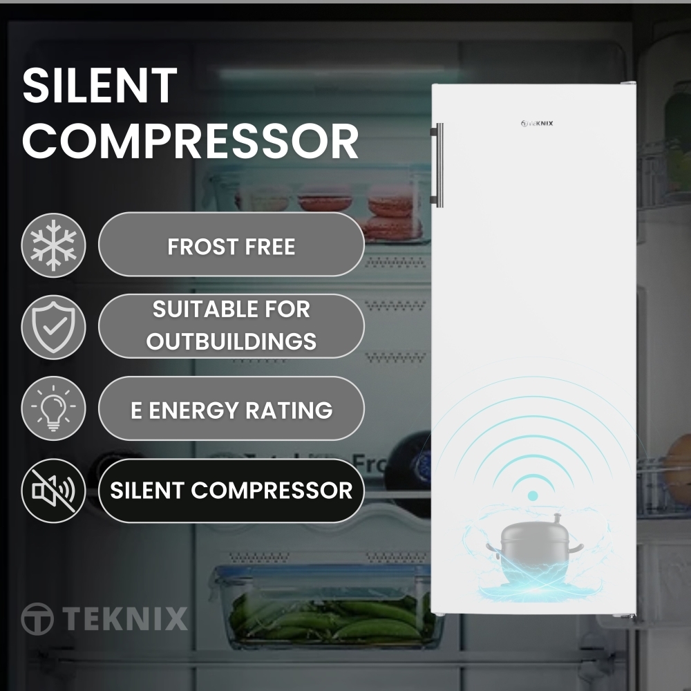 Teknix TFF1435W Frost Free Tall Freezer, White, E Rated