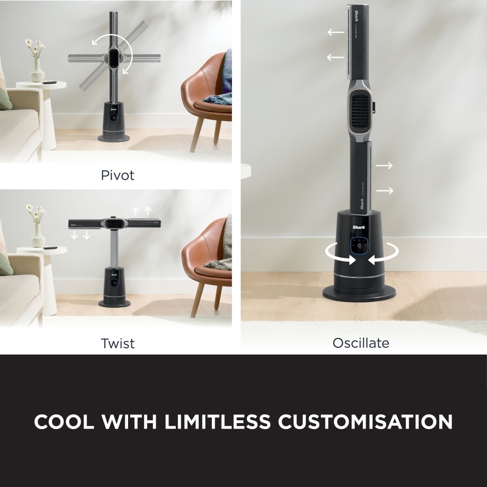 Shark TH200UK Cooling and Heating Fan, Black