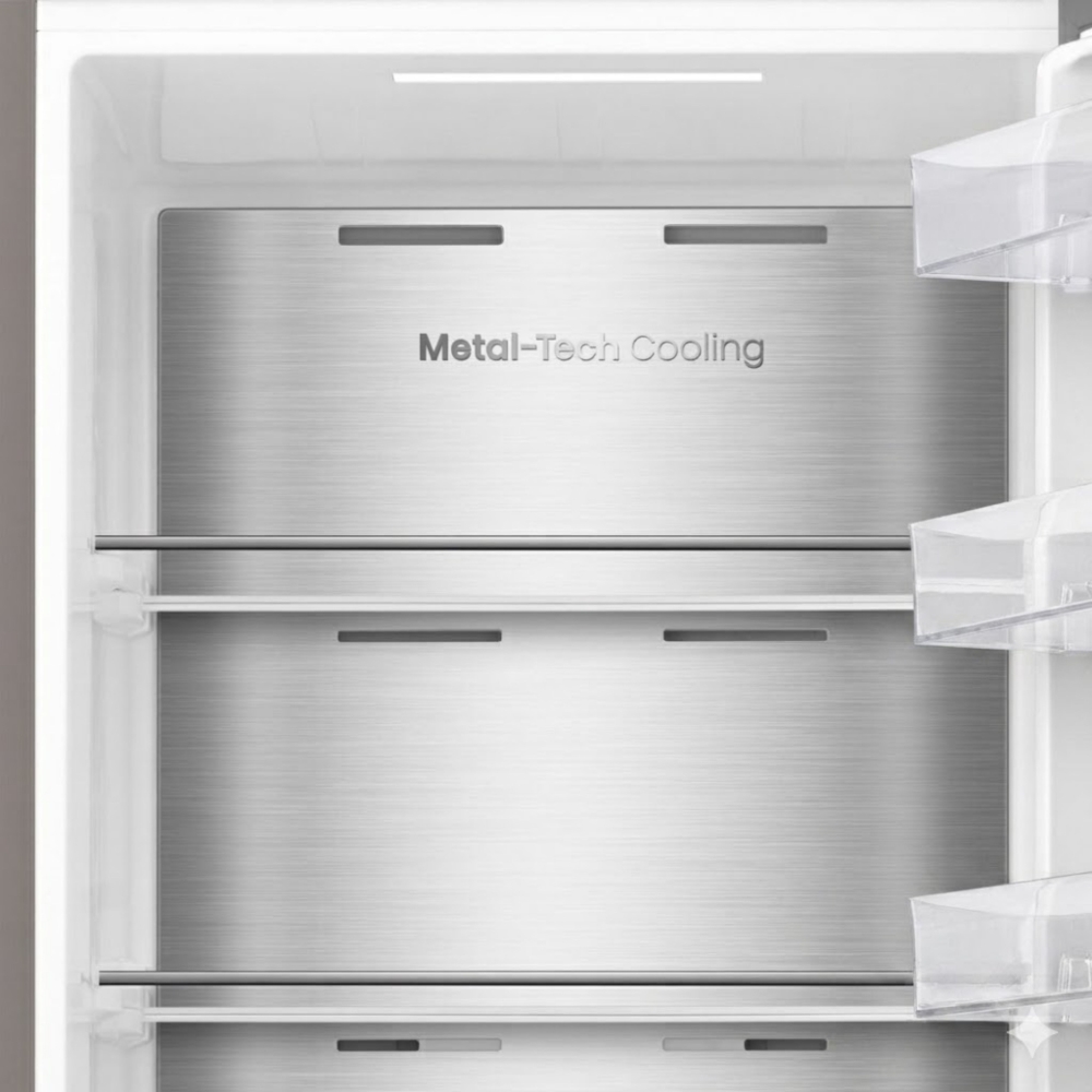 Teknix TH60TLX Tall Larder Fridge, Stainless Steel, E Rated