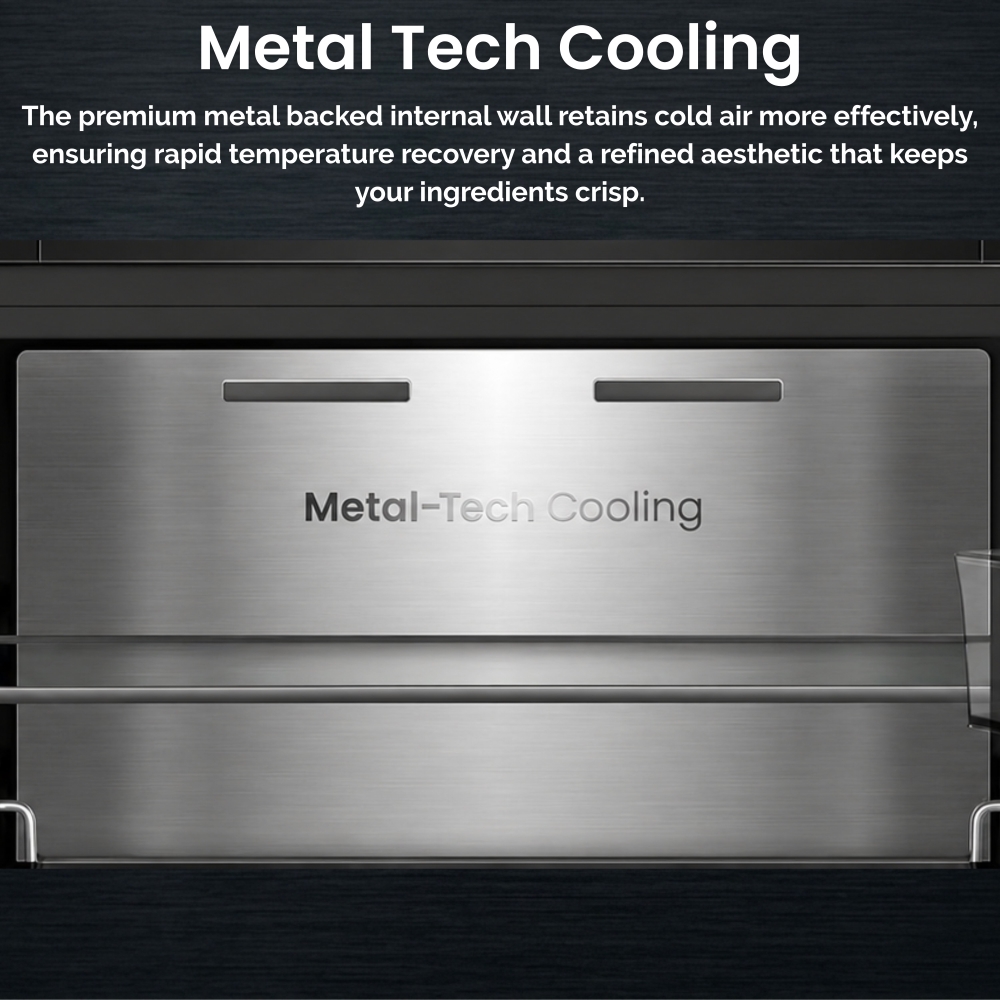 Teknix TH60TNFX Total No Frost Tall Freezer, Stainless Steel, E Rated