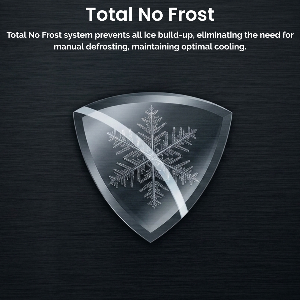 Teknix TH60TNFX Total No Frost Tall Freezer, Stainless Steel, E Rated