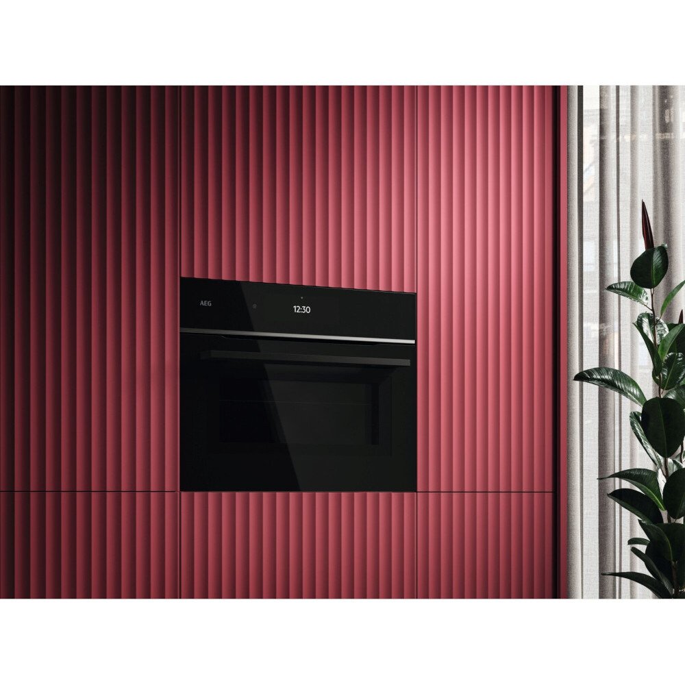 AEG TK9NK821B Compact Oven with Microwave Function, Black