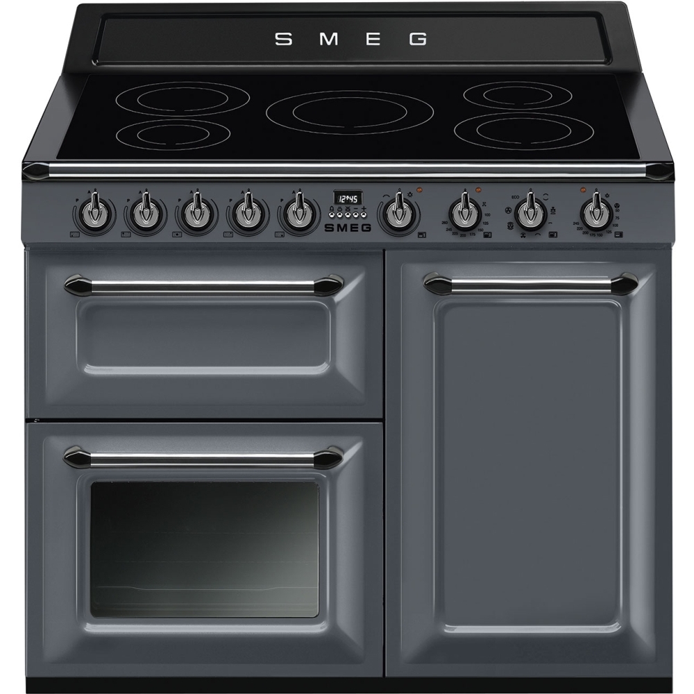 Smeg TR103IGR2 Victoria Slate Grey 100cm Induction Range Cooker, A Rated