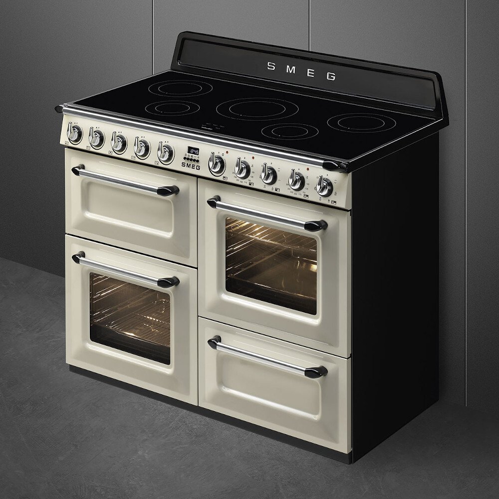 Smeg TR4110IP2 Victoria Cream 110cm Induction Range Cooker, A Rated