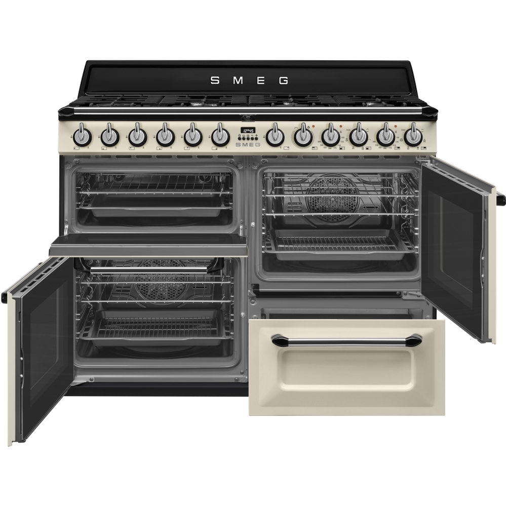 Buy Smeg Victoria TR4110P1 110cm Dual Fuel Range Cooker Cream Marks