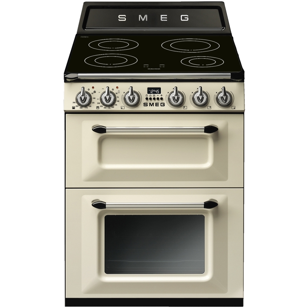 Smeg TR62IP2 Victoria Cream Induction Elec Cooker Double Oven, A Rated