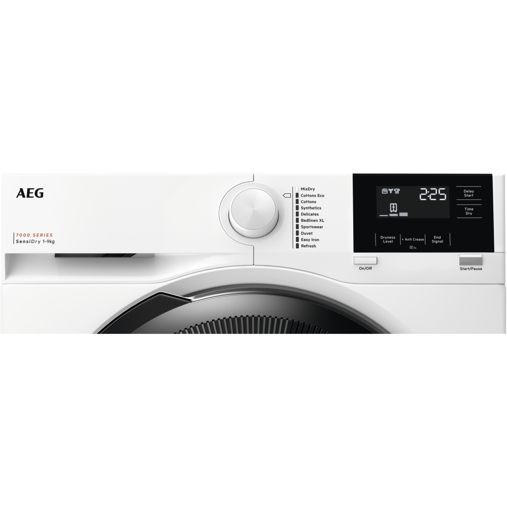AEG TR719A4B Heat Pump Tumble Dryer, 9kg, White, A+++ Rated