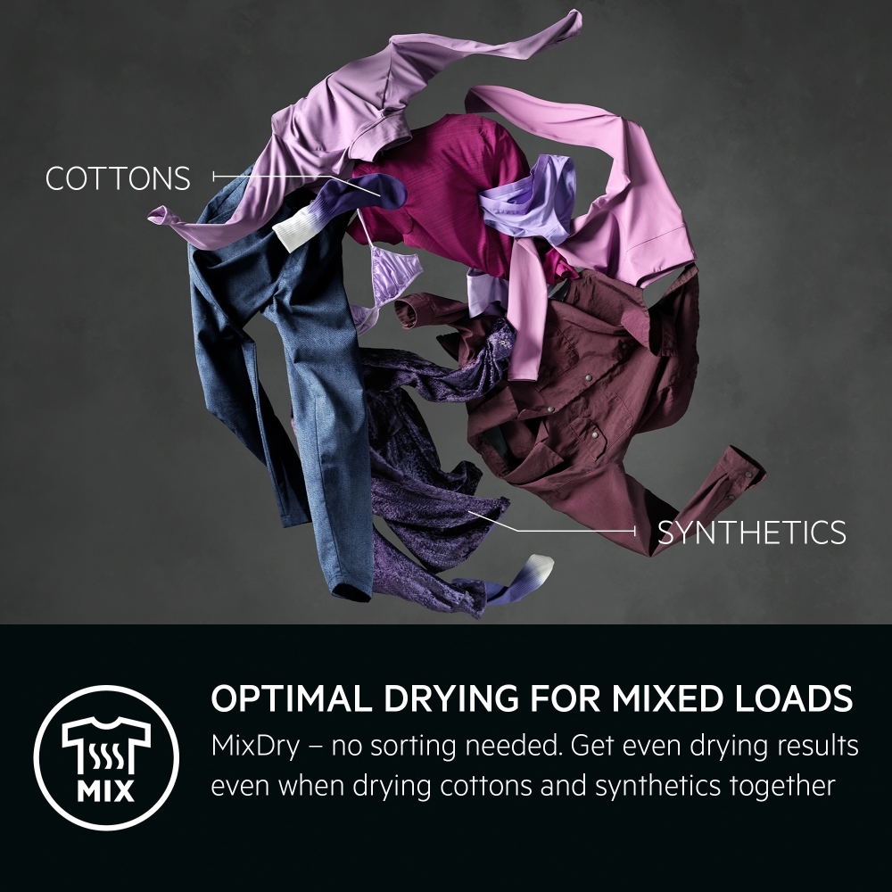 AEG TR719A4B Heat Pump Tumble Dryer, 9kg, White, A+++ Rated