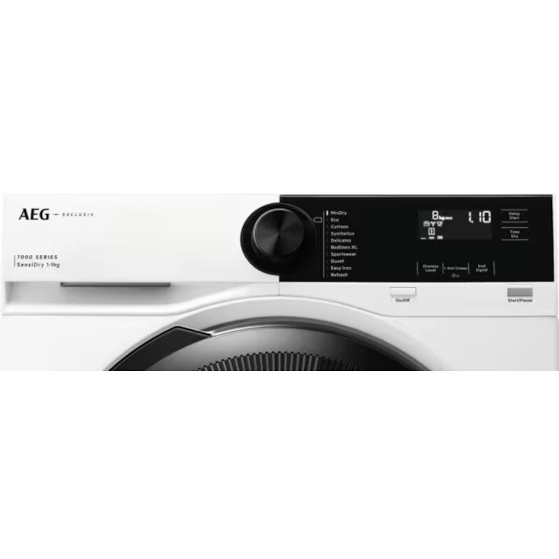 AEG TR729A4B Heat Pump Tumble Dryer, 9kg, White, E Rated