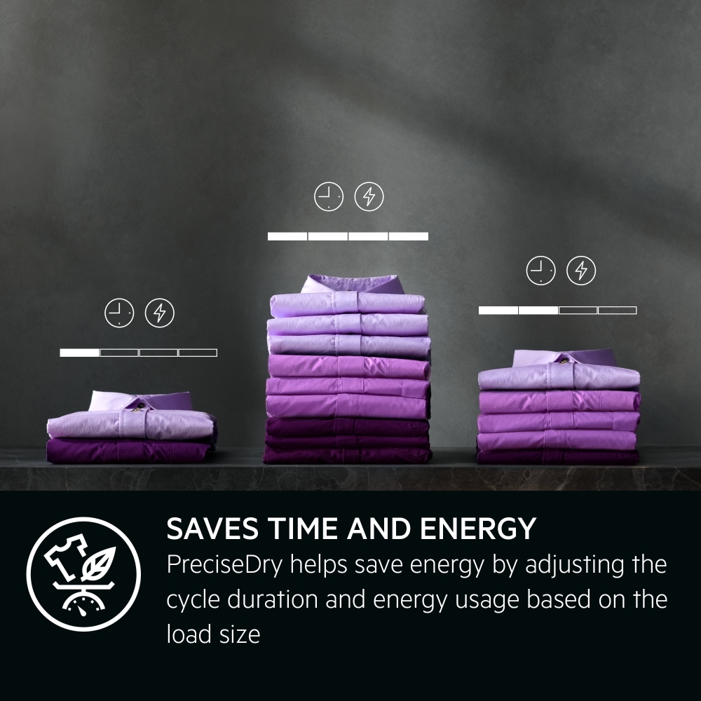 AEG TR749GU4B Heat Pump Tumble Dryer, 9kg, Black, A+++ Rated