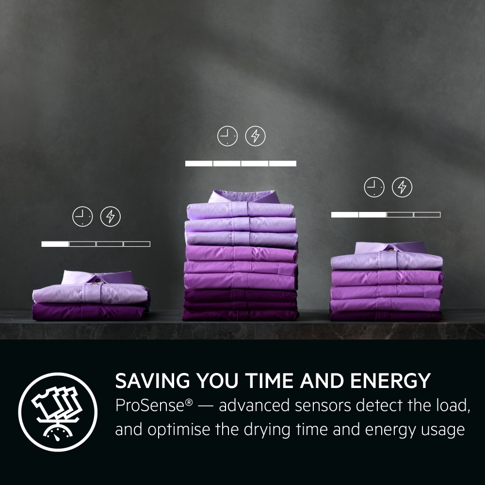 AEG TR749GU4B Heat Pump Tumble Dryer, 9kg, Black, A+++ Rated