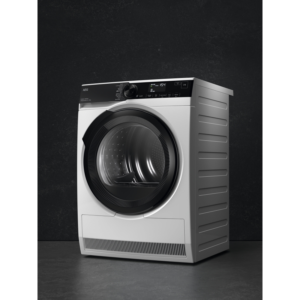 AEG TR849P4B Heat Pump Tumble Dryer, 9kg, White, A++ Rated