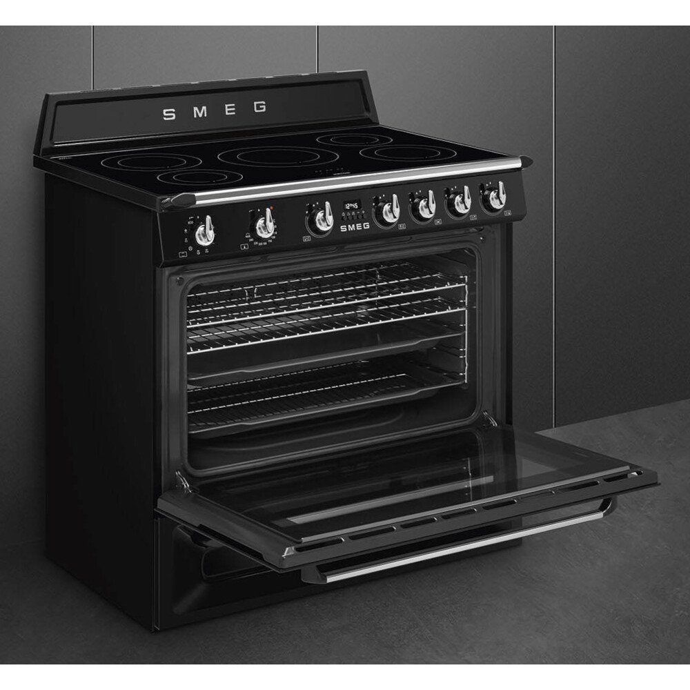 Smeg TR90IBL2 Victoria 90cm Induction Range Cooker, Black, A Rated Marks Electrical