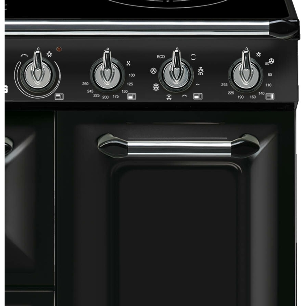 Smeg TR93IBL2 Victoria Black 90cm Induction Range Cooker, A Rated