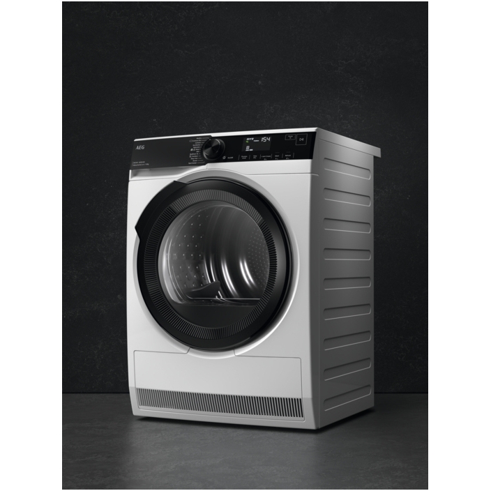 AEG TR948V4BC Heat Pump Tumble Dryer, 8kg, White, A Rated