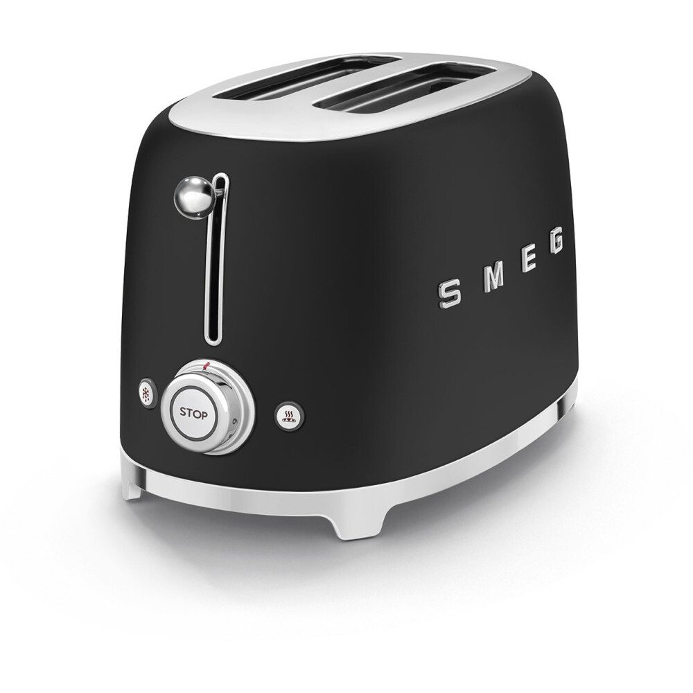 Smeg TSF01BLMUK Retro Toaster, 2 Slice, Black