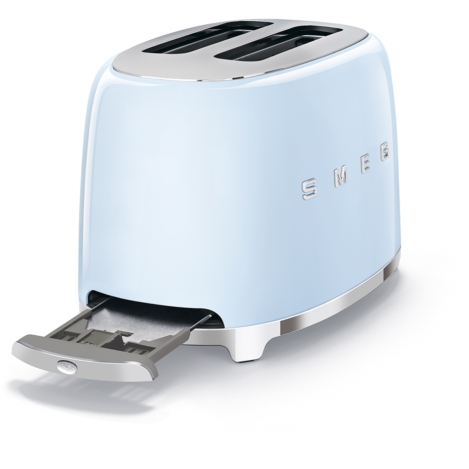 Smeg TSF01PBUK Retro 2 Slice Toaster, Pastel Blue Marks Electrical