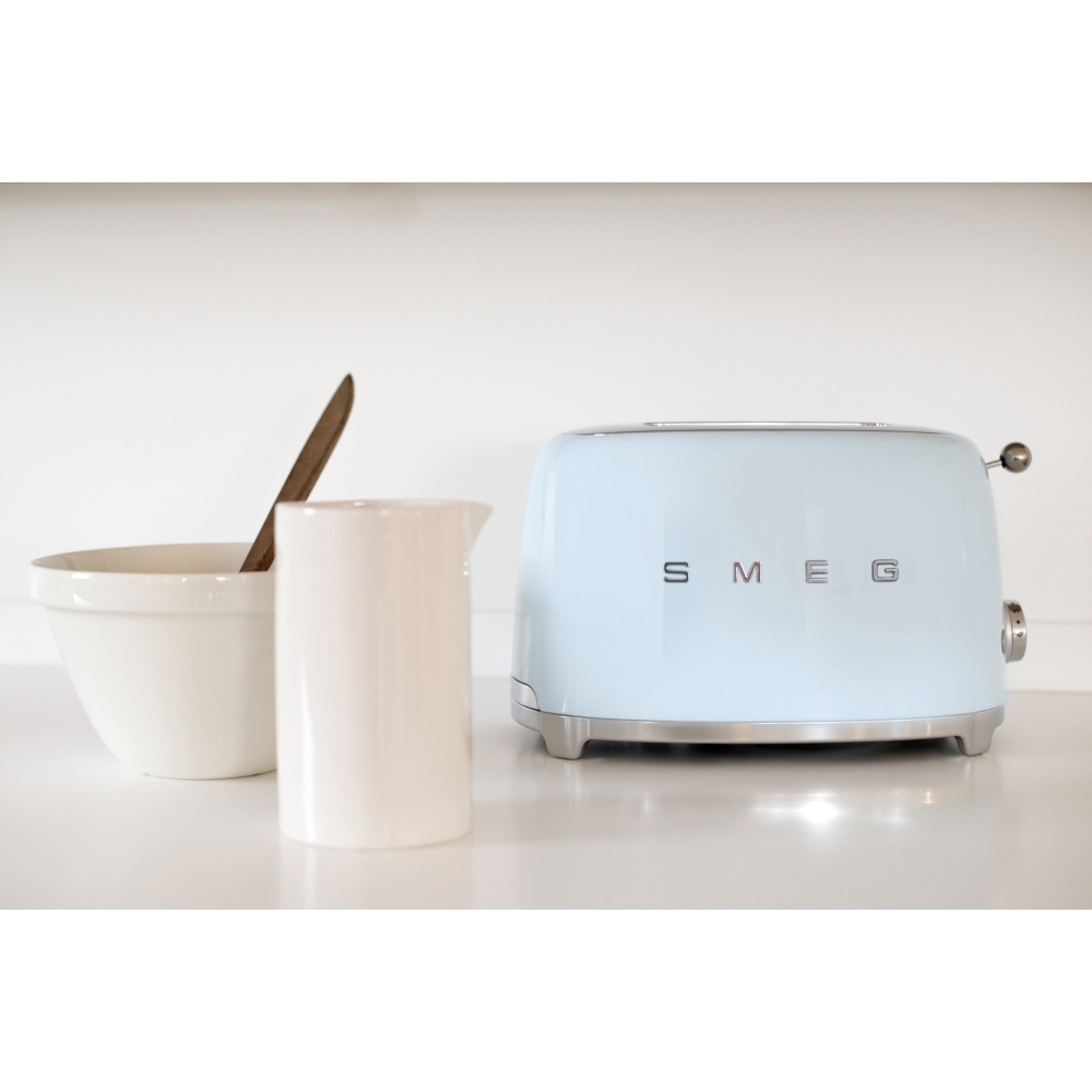 Smeg TSF01PBUK Retro 2 Slice Toaster, Pastel Blue Marks Electrical