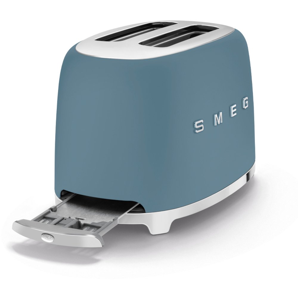 Smeg TSF01SBMUK Retro Toaster, 2 Slice, Blue