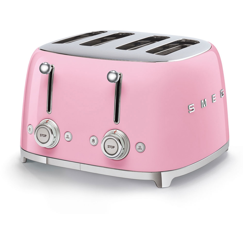 Buy Smeg TSF03PKUK Retro 4 Slice Toaster Pink Marks Electrical