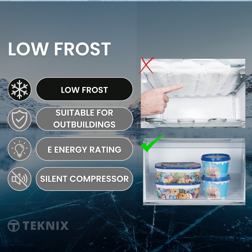  TSFG1385W Low Frost Tall Freezer, White, E Rated
