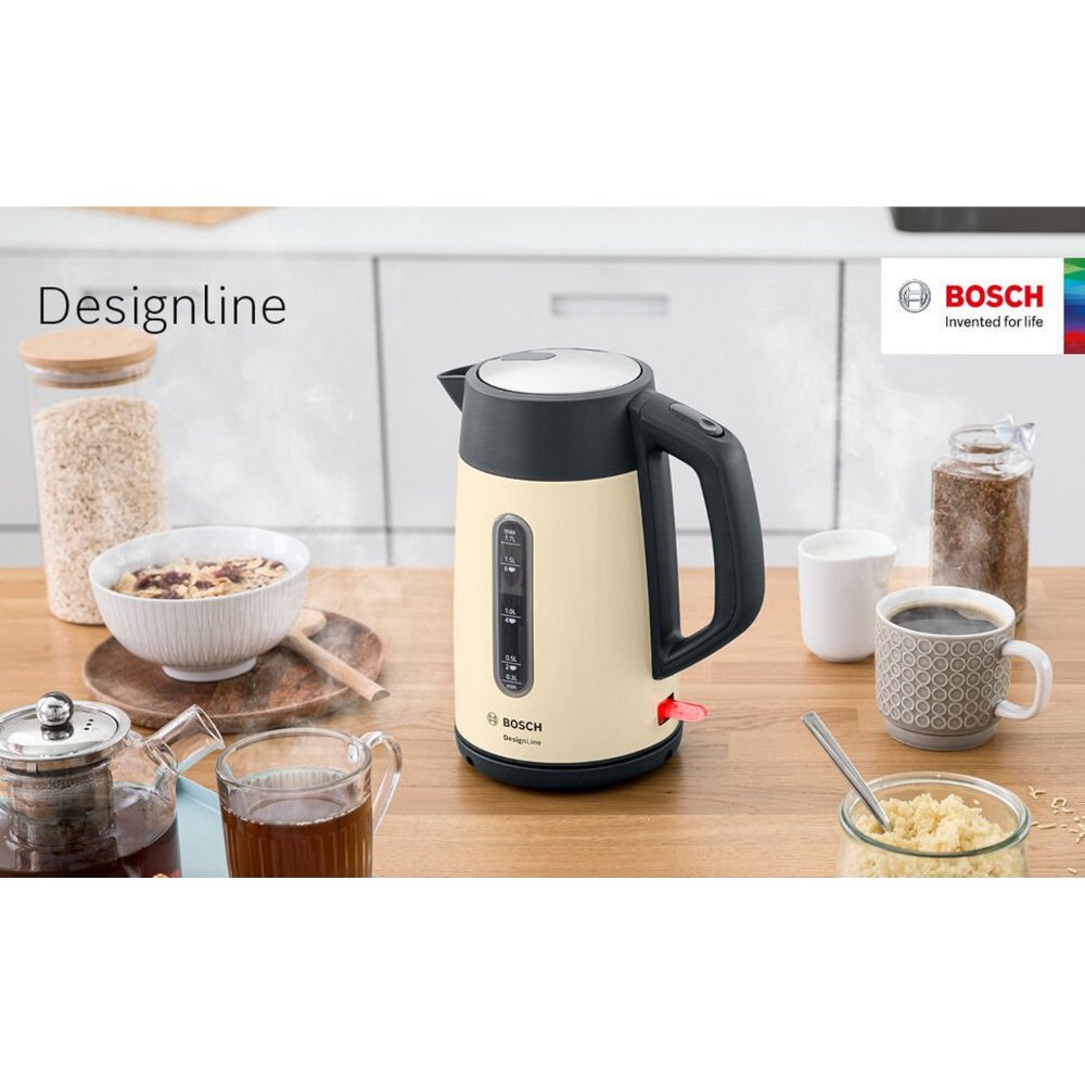 Bosch TWK4P437GB DesignLine Kettle, Cream