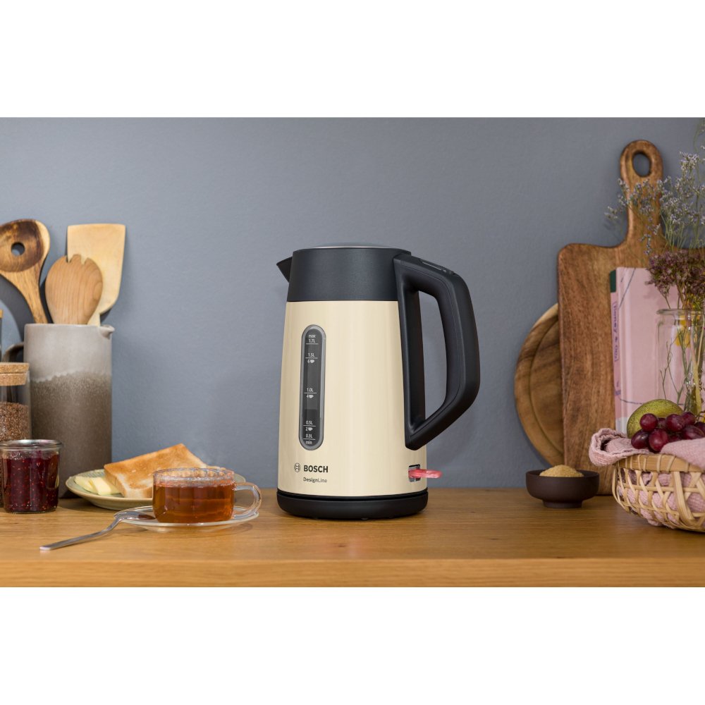 Bosch TWK4P437GB DesignLine Kettle, Cream