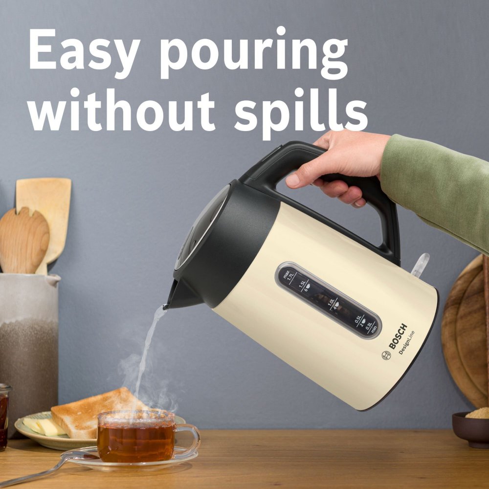 Bosch TWK4P437GB DesignLine Kettle, Cream