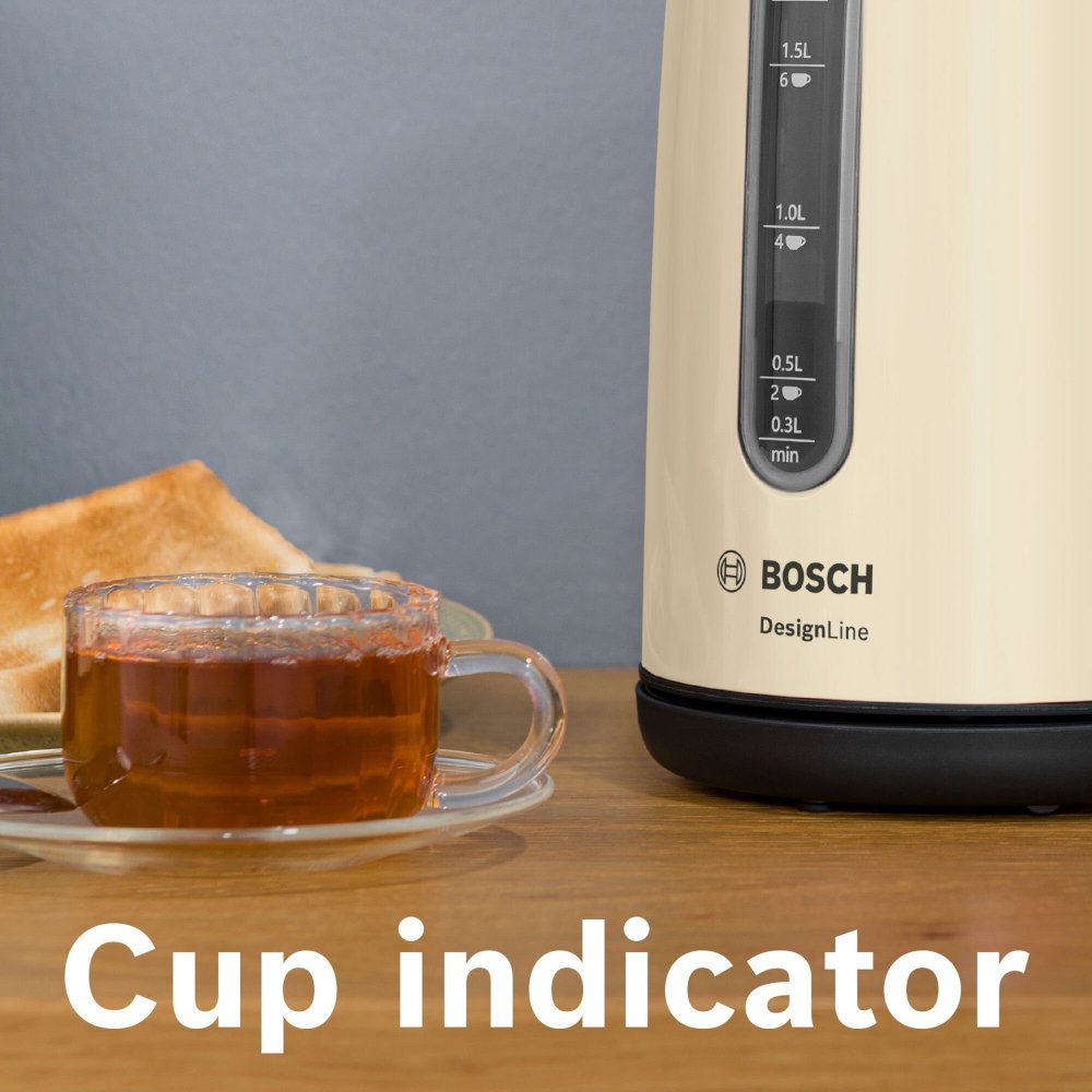 Bosch TWK4P437GB DesignLine Kettle, Cream