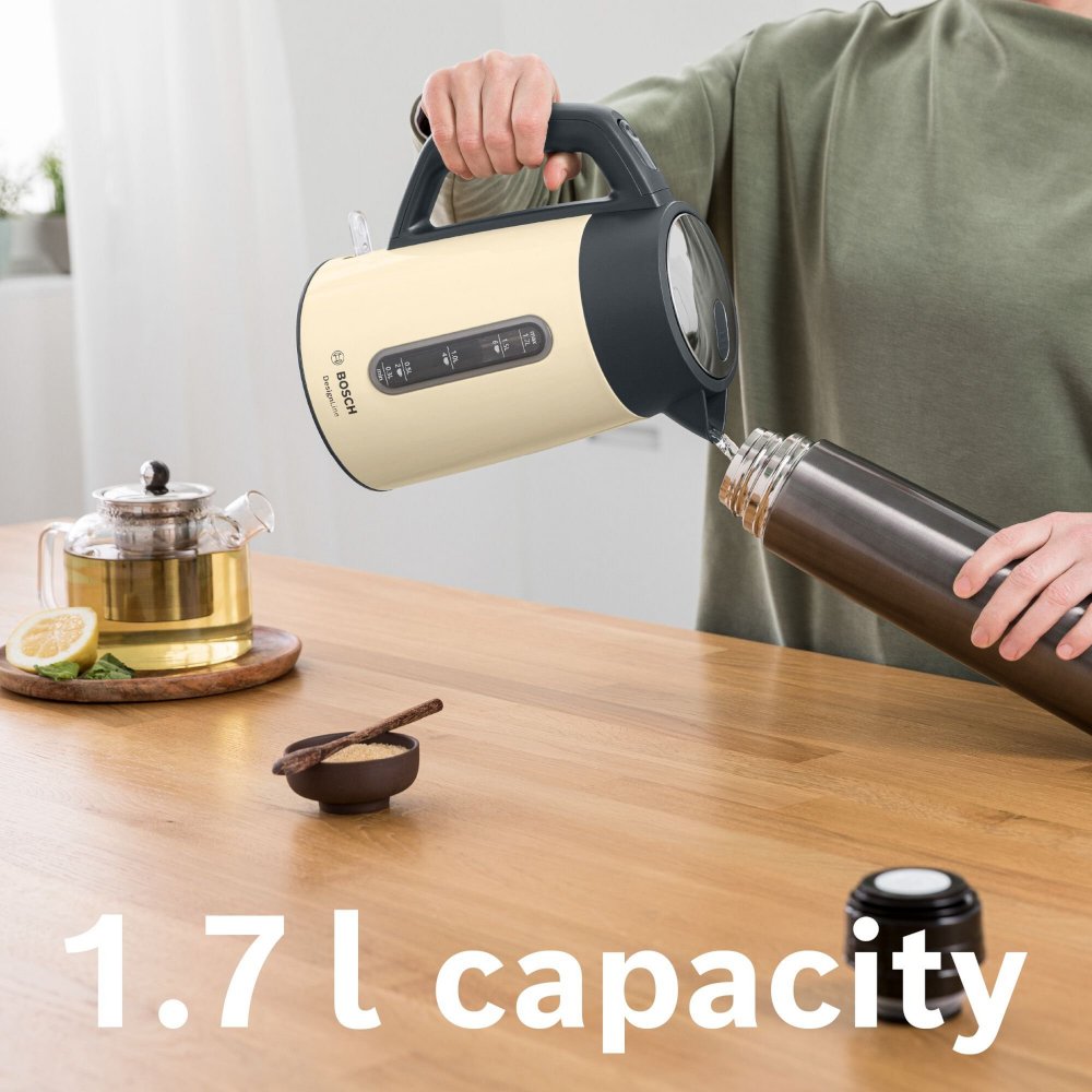 Bosch TWK4P437GB DesignLine Kettle, Cream