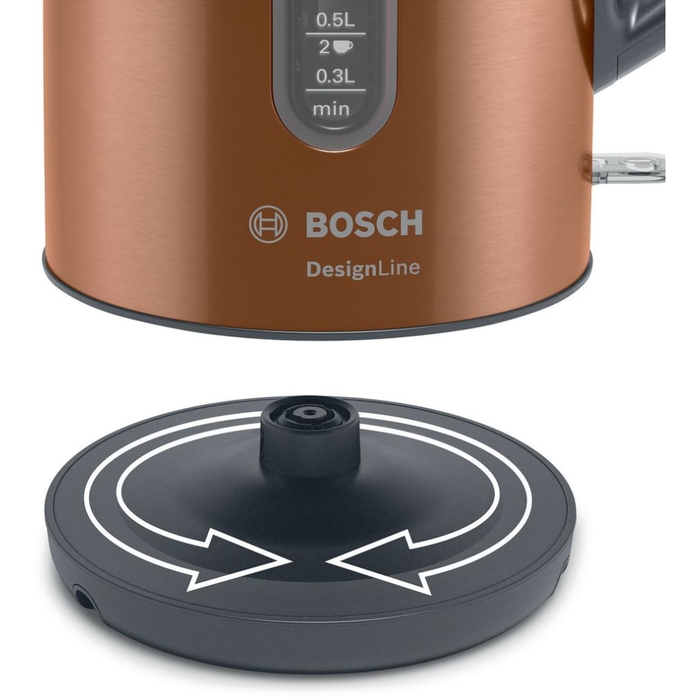 Bosch TWK4P439GB DesignLine Kettle, Copper