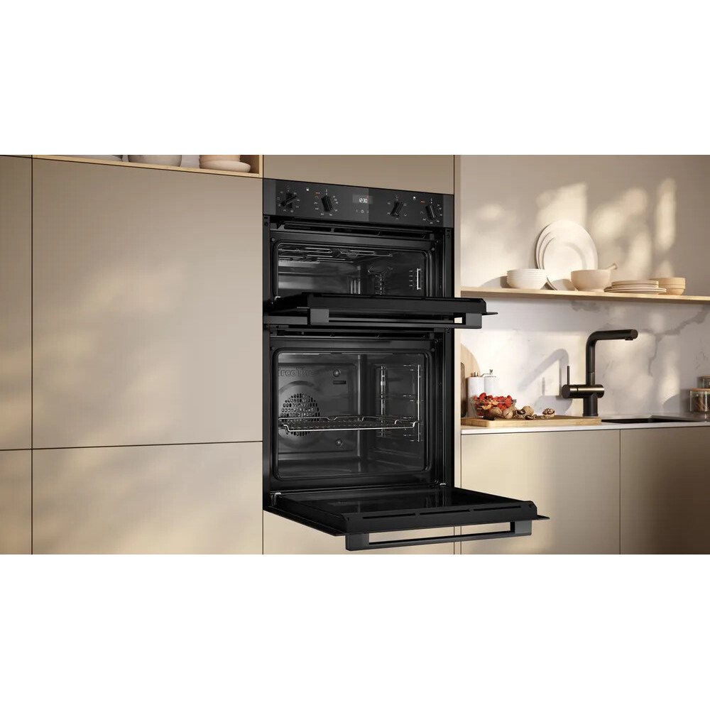 Neff U1ACE2AG3B N50 Built-In Electric Double Oven, Graphite Grey, A Rated