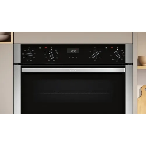 Neff U1ACE2AN3B N50 Built-In Electric Double Oven, Stainless Steel, A Rated