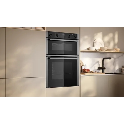 Neff U1ACE2AN3B N50 Built-In Electric Double Oven, Stainless Steel, A Rated