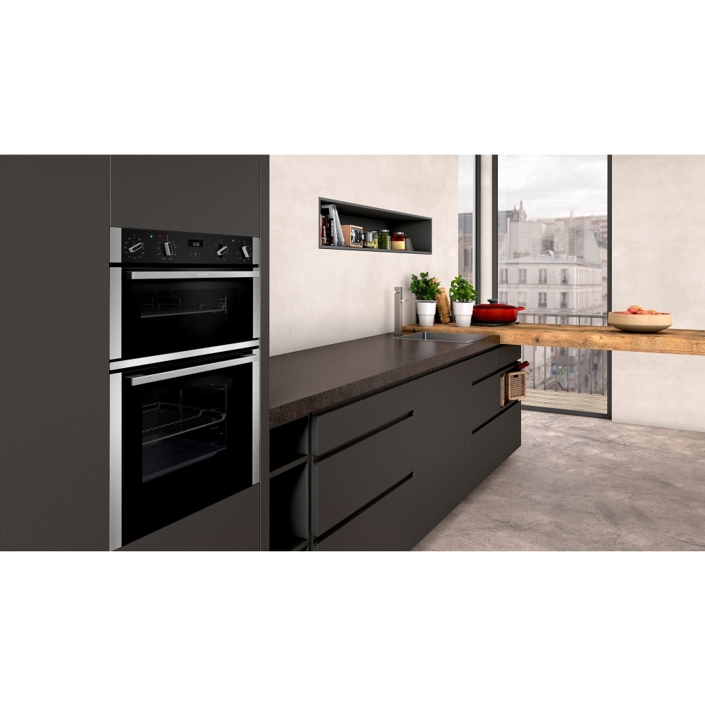 Neff U1ACE5HN0B N50 Built-In Electric Double Oven, Stainless Steel, A Rated