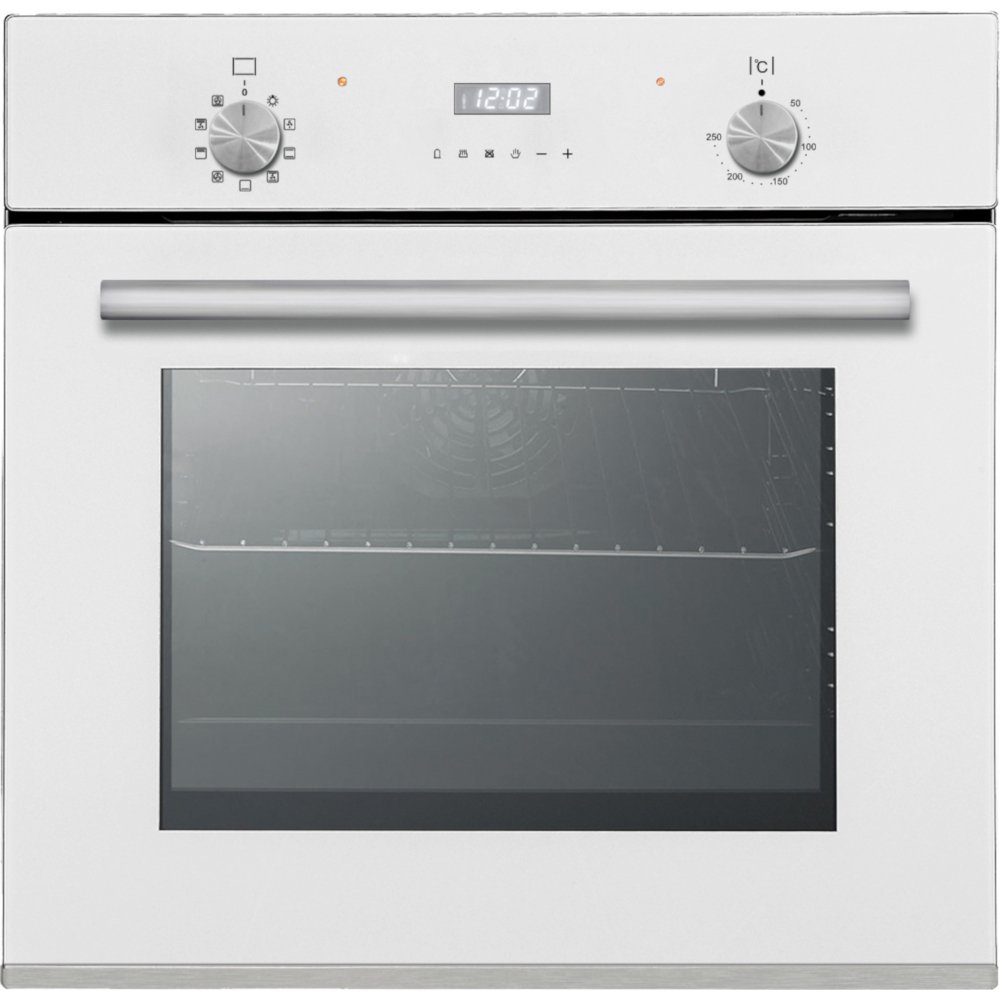 single white built in oven