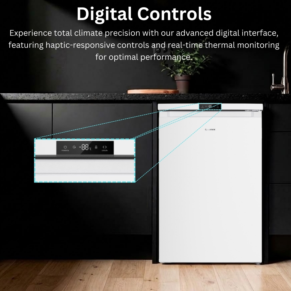Teknix UC2TNF55FW Frost Free Under Counter Freezer, White, D Rated