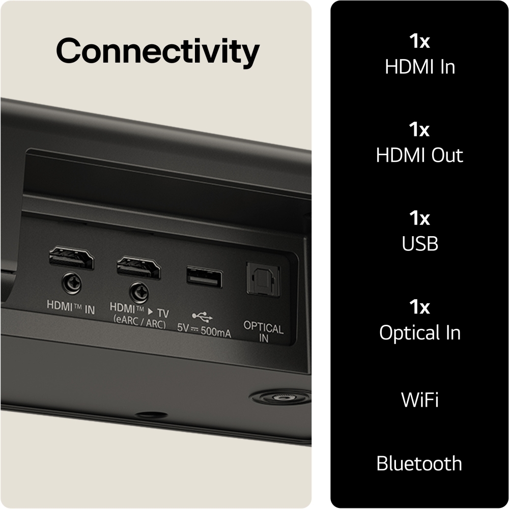LG US90TY Sound Bar, Black