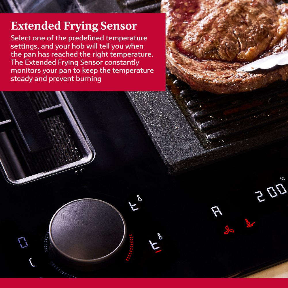 Neff V58NHQ4L0 N70 80cm Vented Hob, Black, B Rated