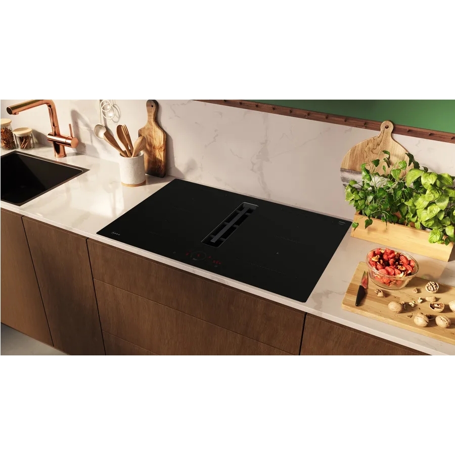 Neff V58PHQ4C0 N70 79cm Vented Hob, Black, B Rated