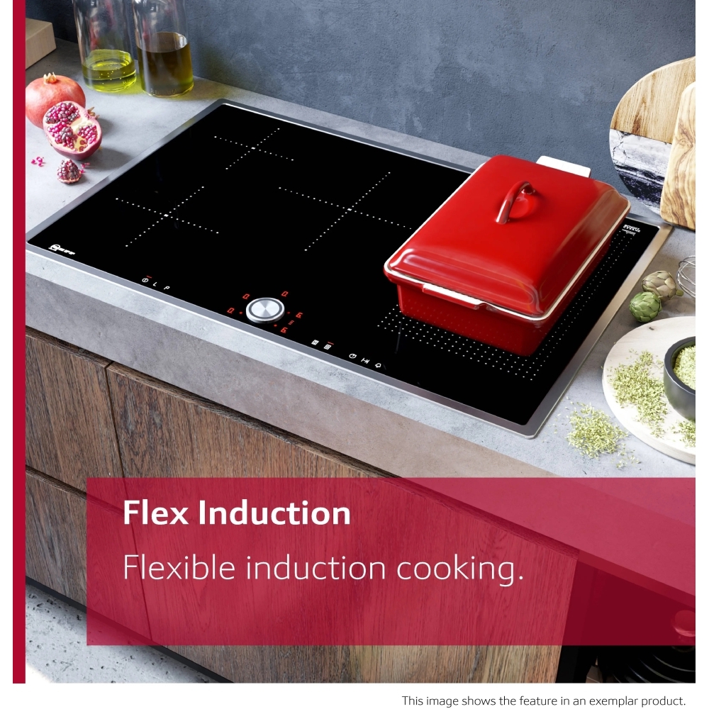 Neff V68FUX4L0 N90 80cm Vented Hob, Black, B Rated