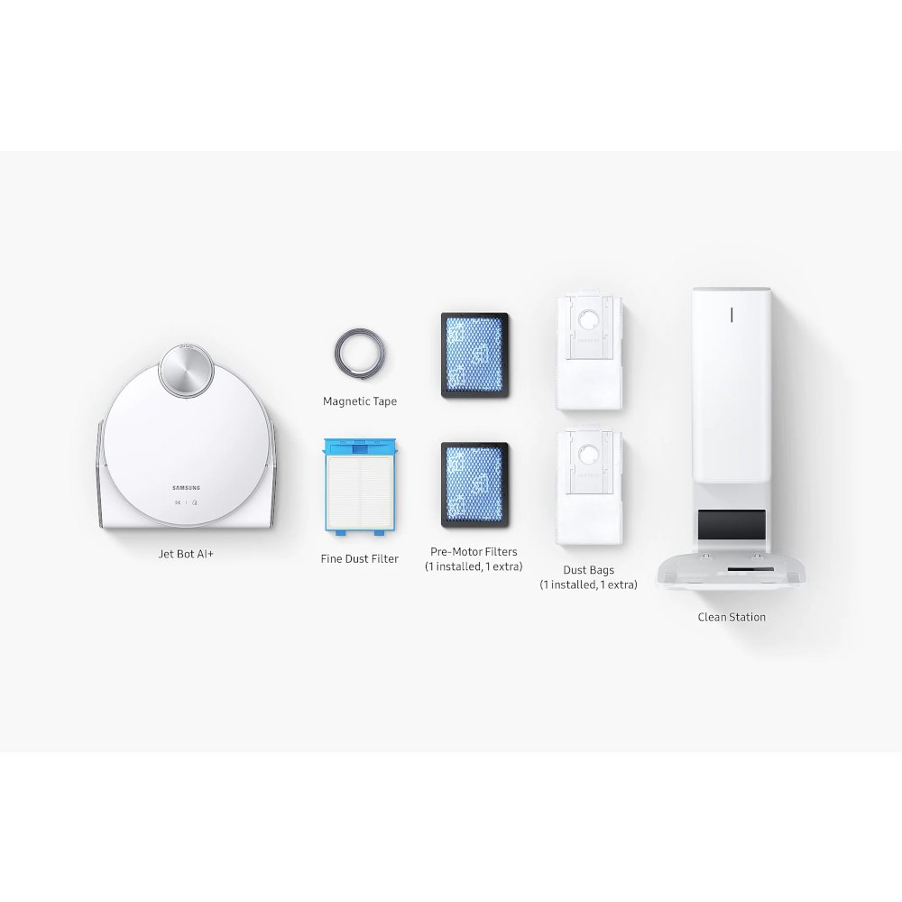 Samsung Jet Bot AI+ VR50T95735W Robot Vacuum Cleaner with Clean Station